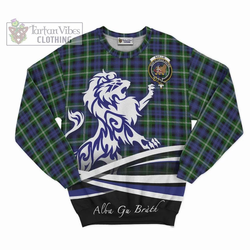 Baillie (Bailey) Tartan Sweatshirt with Alba Gu Brath Regal Lion Emblem