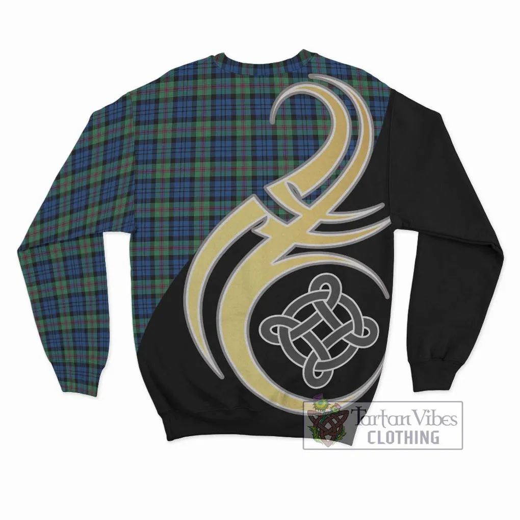 Baird Ancient Tartan Sweatshirt with Family Crest and Celtic Symbol Style