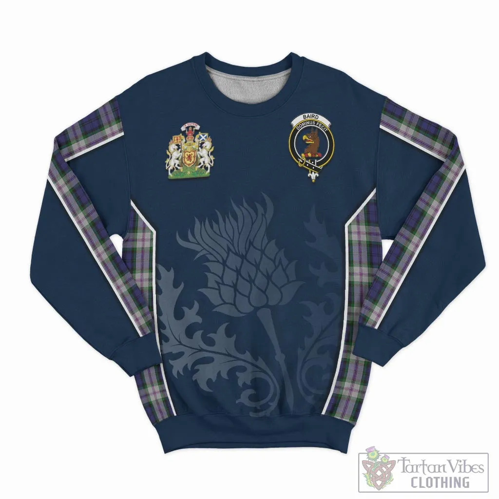 Baird Dress Tartan Sweatshirt with Family Crest and Scottish Thistle Vibes Sport Style