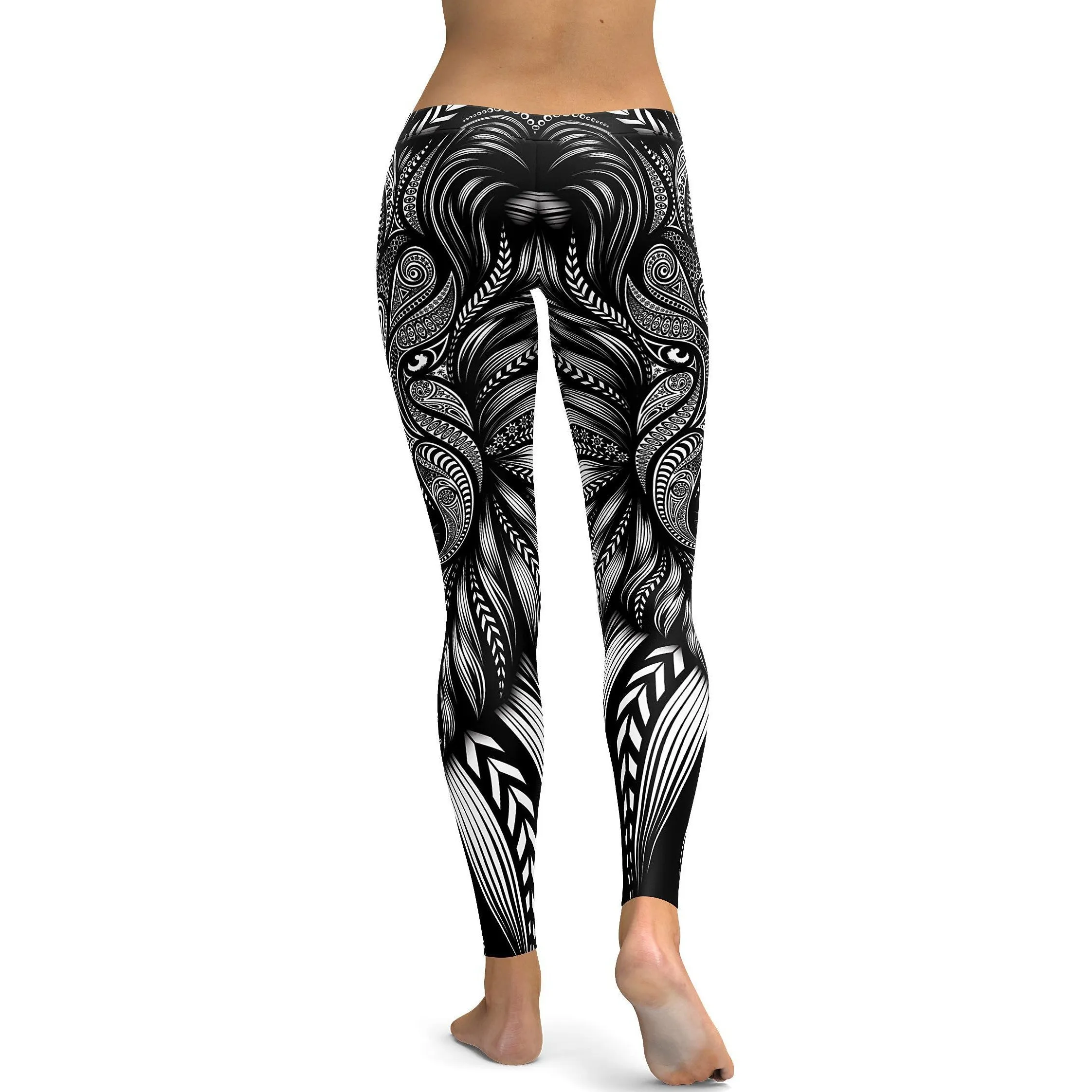 B&W Wolf Leggings