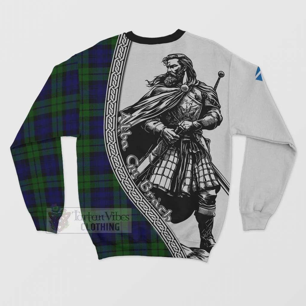 Bannatyne Tartan Clan Crest Sweatshirt with Highlander Warrior Celtic Style