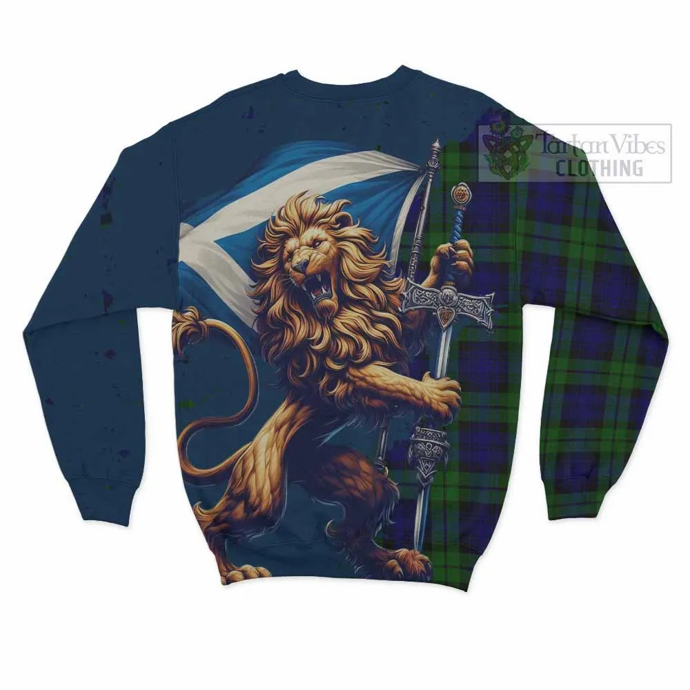 Bannatyne Tartan Family Crest Sweatshirt with Scottish Majestic Lion