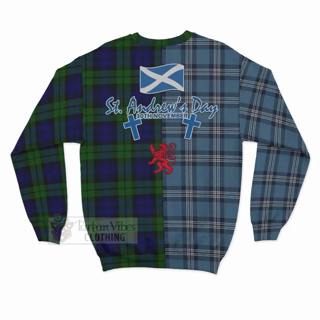 Bannatyne Tartan Sweatshirt Happy St. Andrew's Day Half Tartan Style