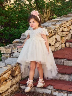 Baptism dress with lace-ELLIANNA