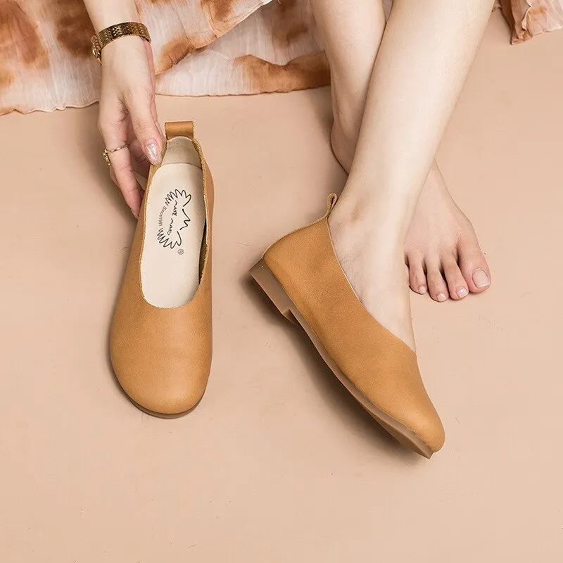 Basic Everyday Pointed Toe Ballerina Shoes