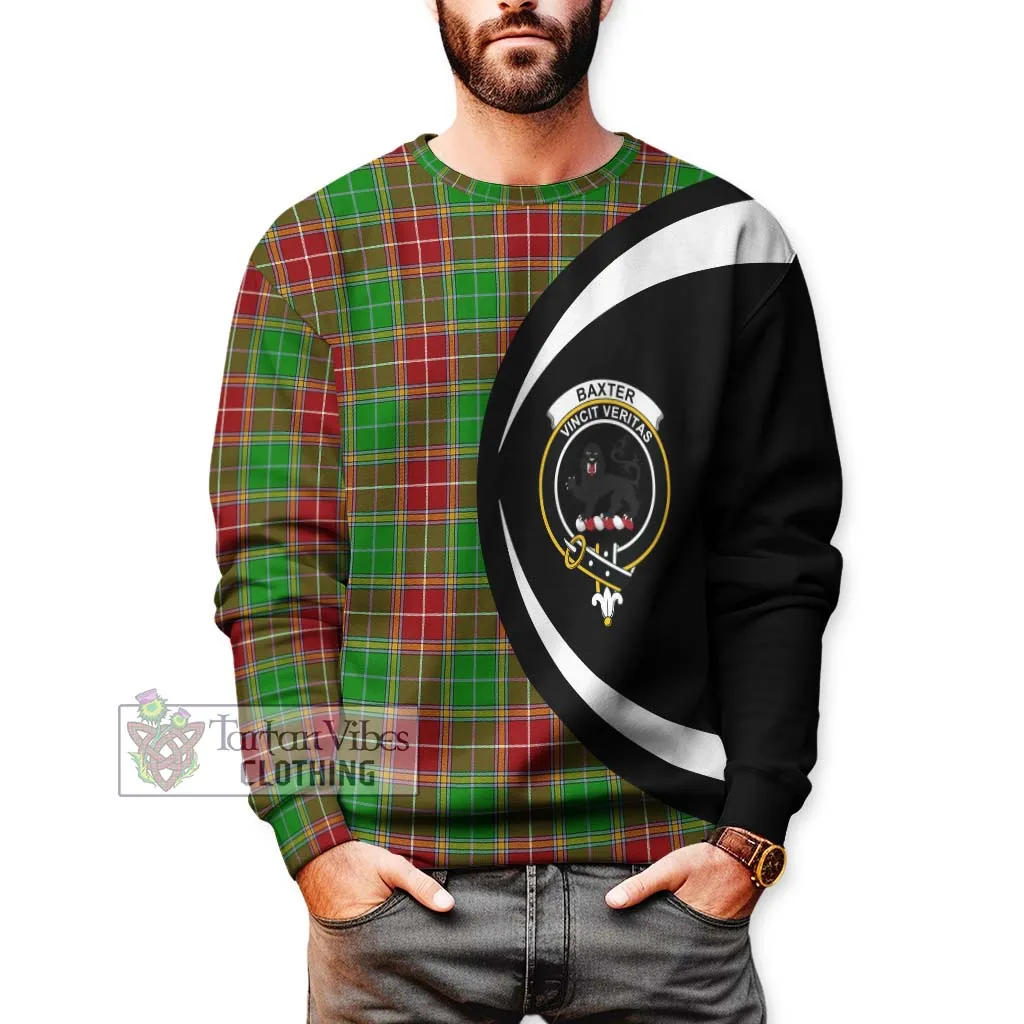 Baxter Modern Tartan Sweatshirt with Family Crest Circle Style