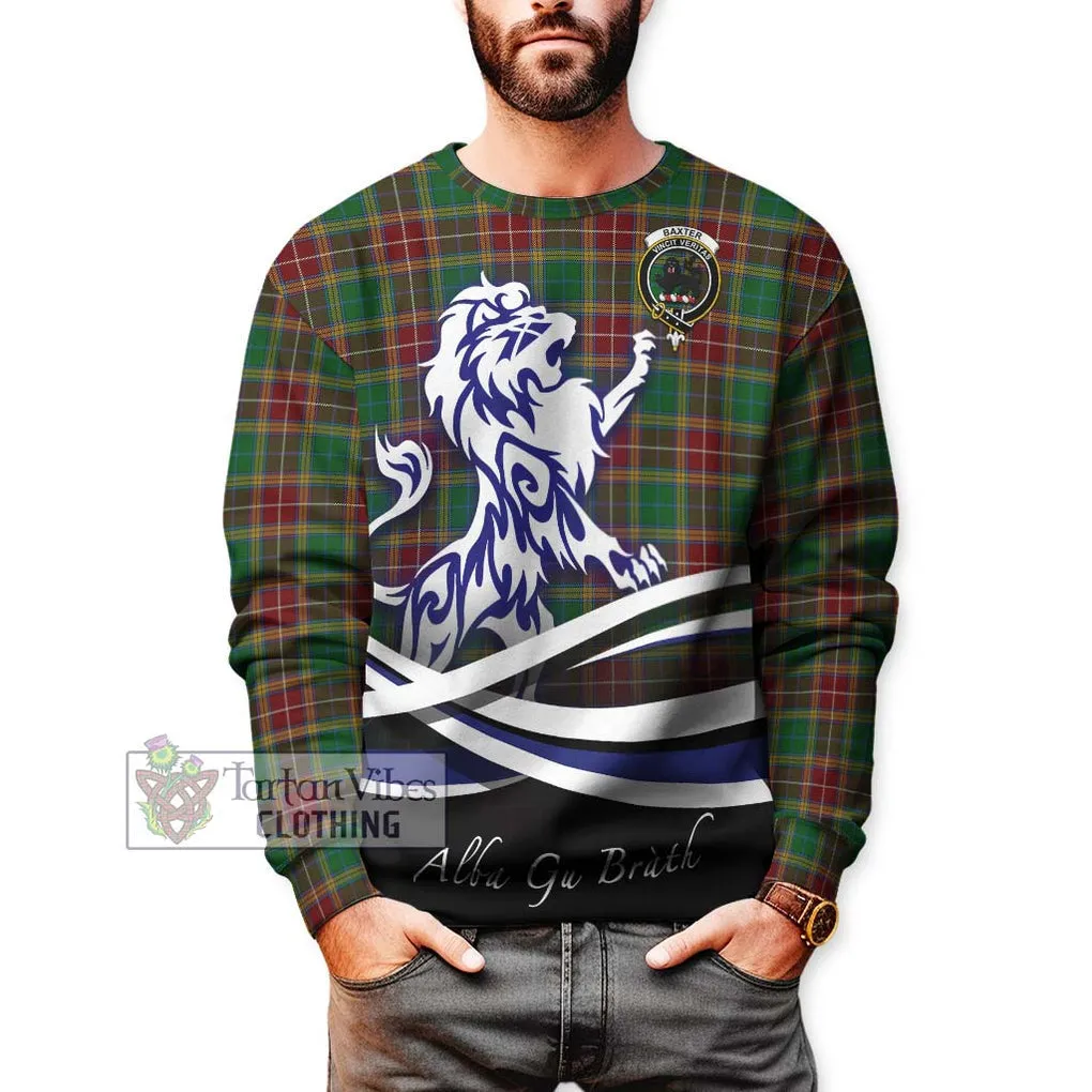 Baxter Tartan Sweatshirt with Alba Gu Brath Regal Lion Emblem