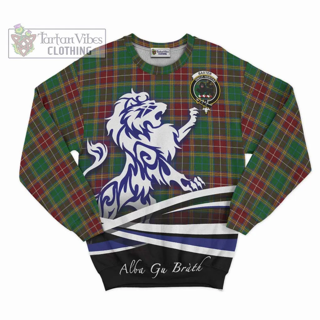 Baxter Tartan Sweatshirt with Alba Gu Brath Regal Lion Emblem