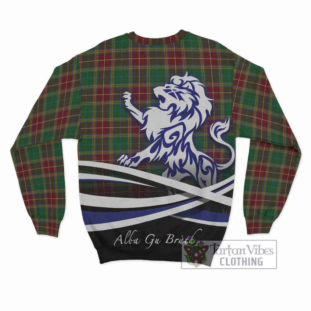 Baxter Tartan Sweatshirt with Alba Gu Brath Regal Lion Emblem