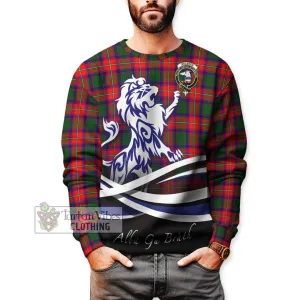 Belshes Tartan Sweatshirt with Alba Gu Brath Regal Lion Emblem