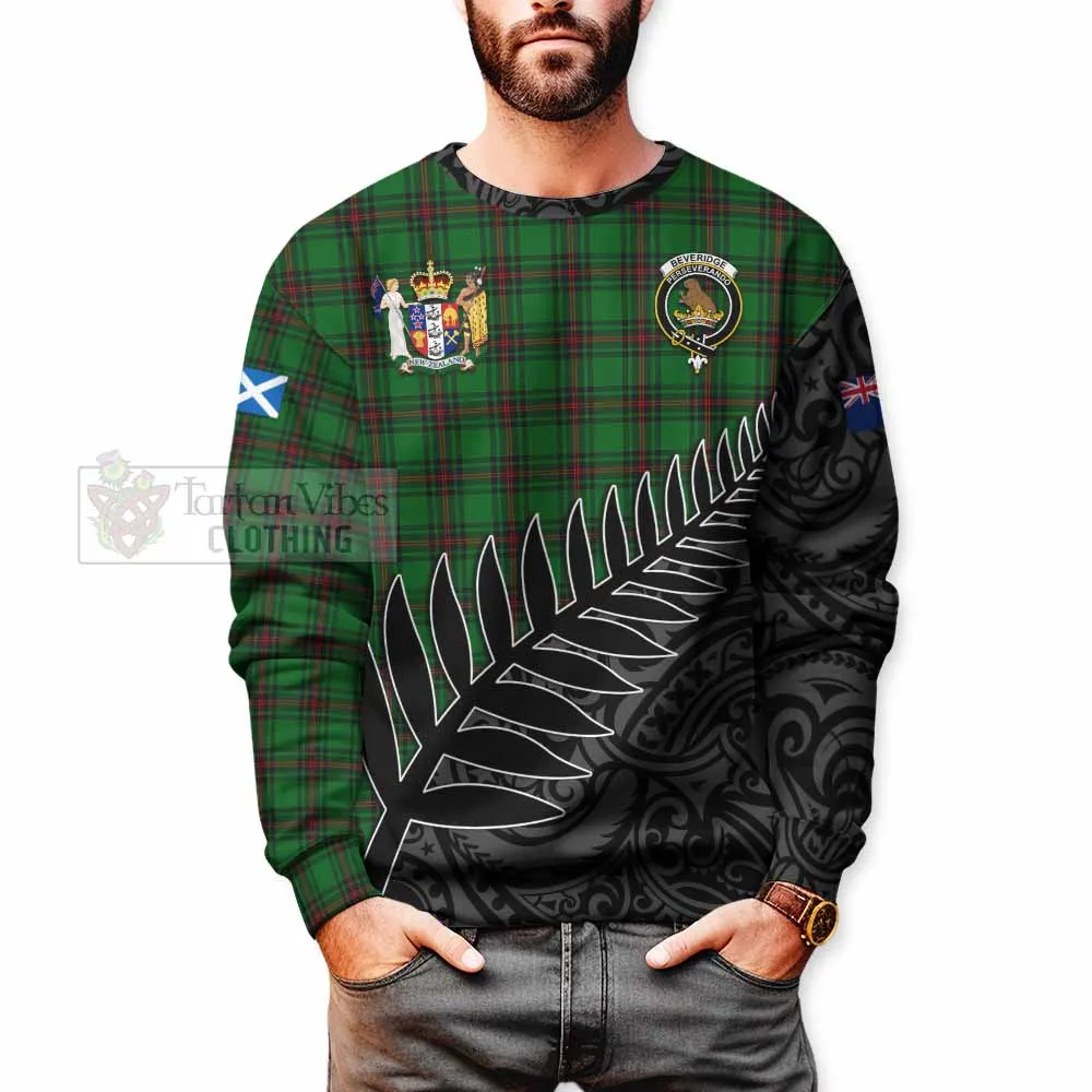 Beveridge Crest Tartan Sweatshirt with New Zealand Silver Fern Half Style