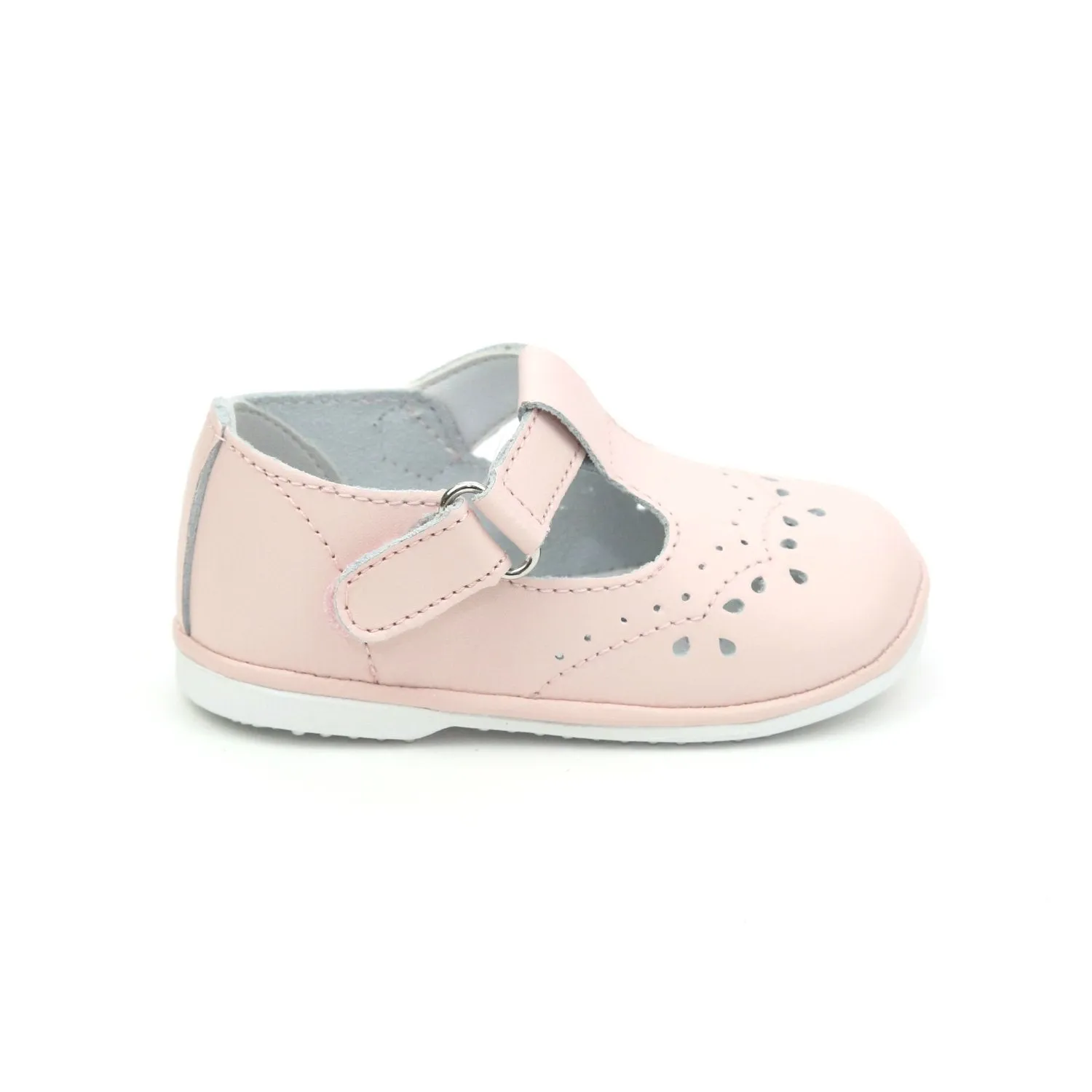 Birdie Pink Leather T-Strap Mary Jane