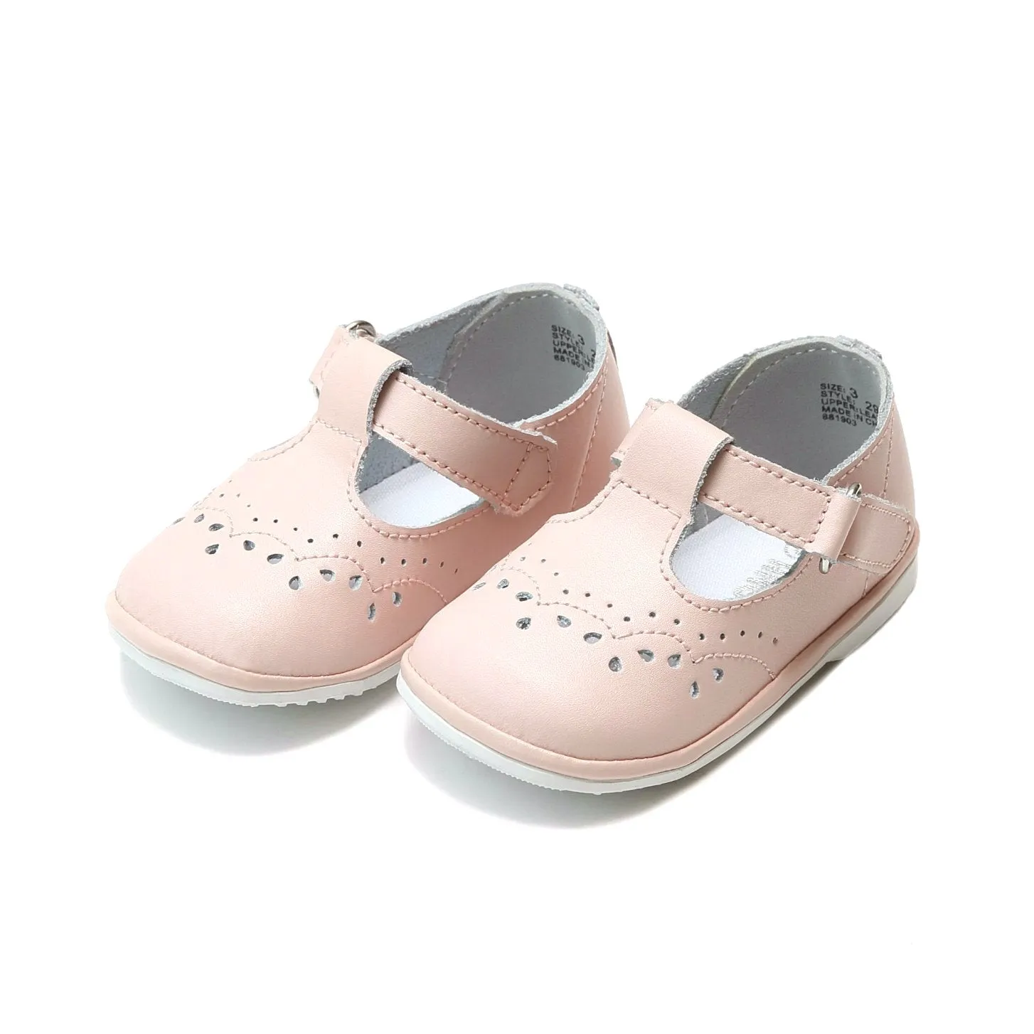 Birdie Pink Leather T-Strap Mary Jane