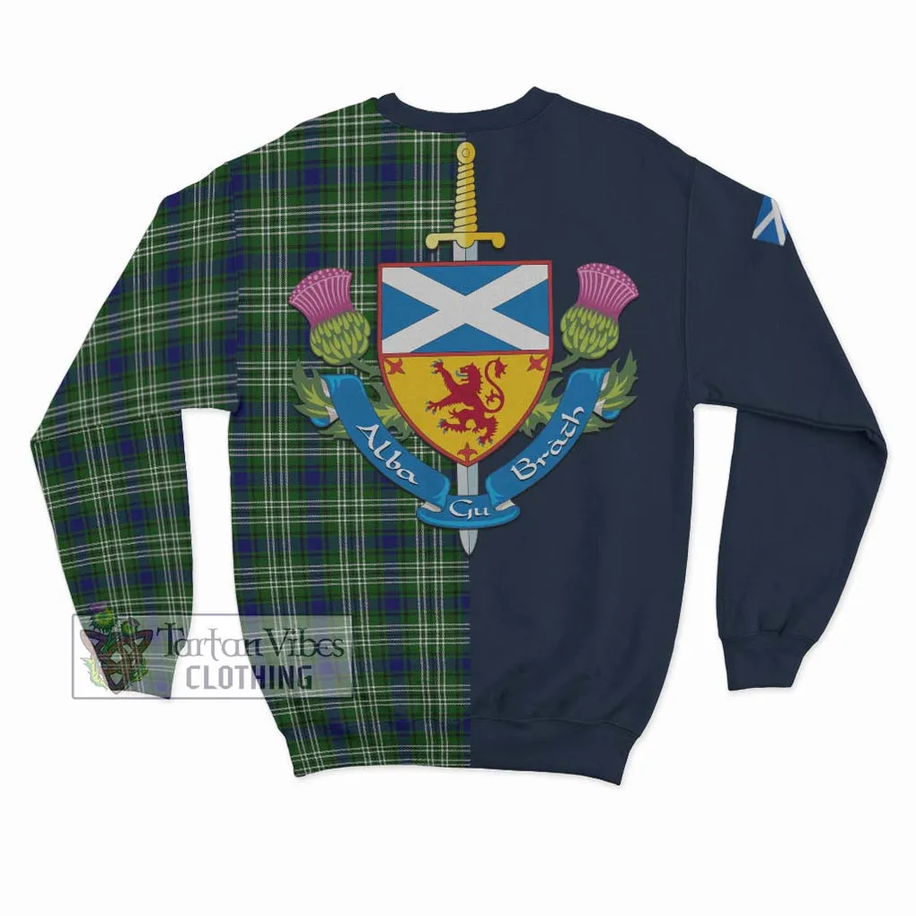 Blackadder Tartan Sweatshirt Alba with Scottish Lion Royal Arm Half Style