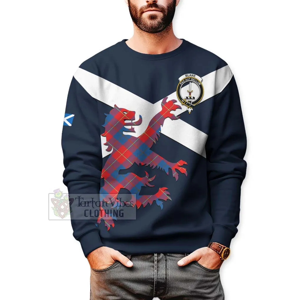 Blane Tartan Lion Rampant Sweatshirt  Proudly Display Your Heritage with Alba Gu Brath and Clan Name