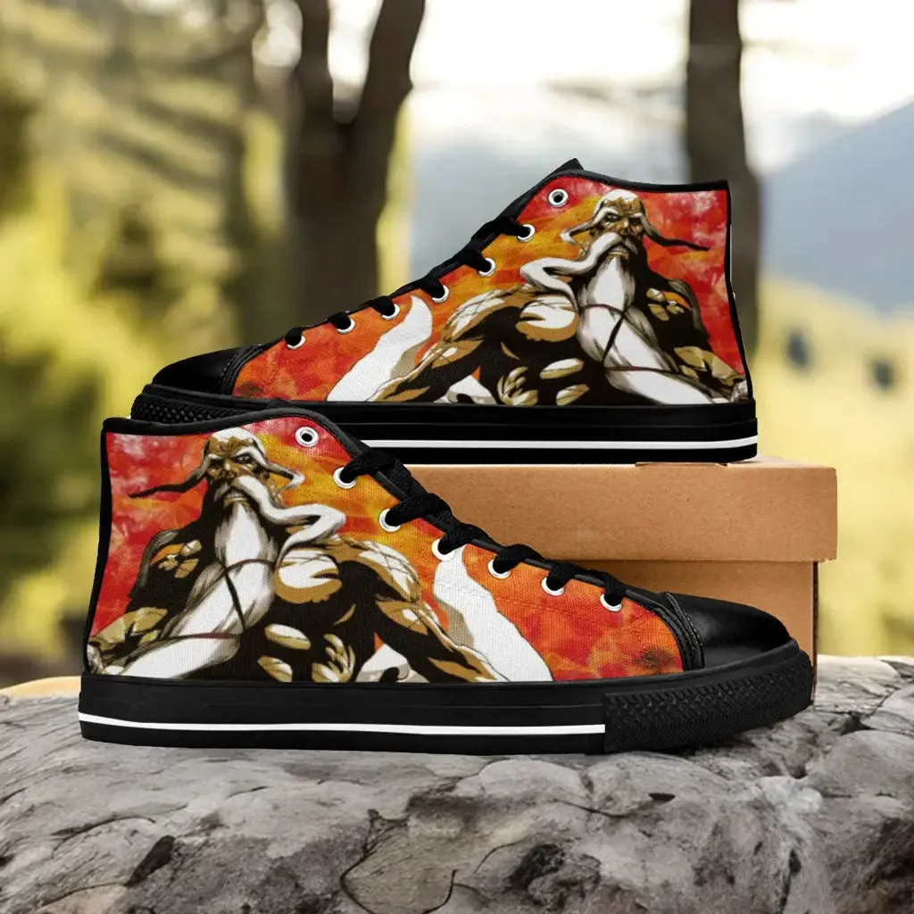 Bleach The Burnout Inferno Genryusai Shigekuni Yamamoto Shoes High Top Sneakers for Kids and Adults