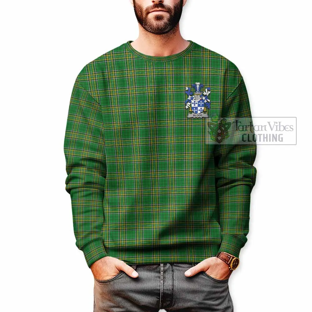 Blood Irish Clan Tartan Sweatshirt with Coat of Arms