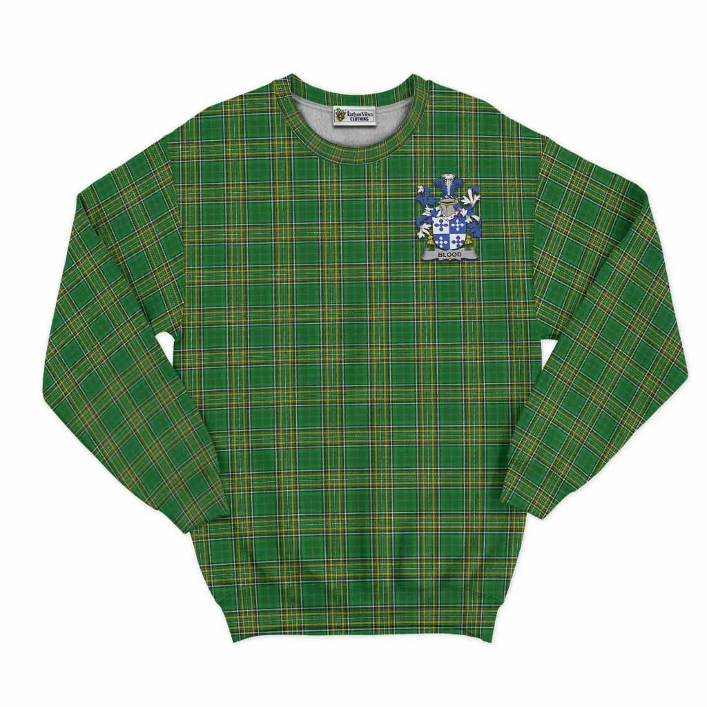 Blood Irish Clan Tartan Sweatshirt with Coat of Arms