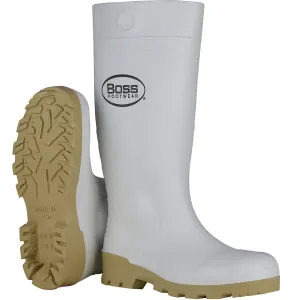 Boss 382-910/9 16" White PVC Steel Toe Boot