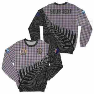 Boswell Crest Tartan Sweatshirt with New Zealand Silver Fern Half Style