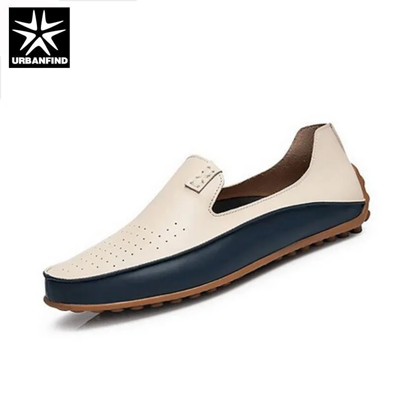 Brand Summer Causal Shoes Men Loafers Leather Moccasins Men Driving Shoes High Quality Flats For Man size 39-46 Two Styles