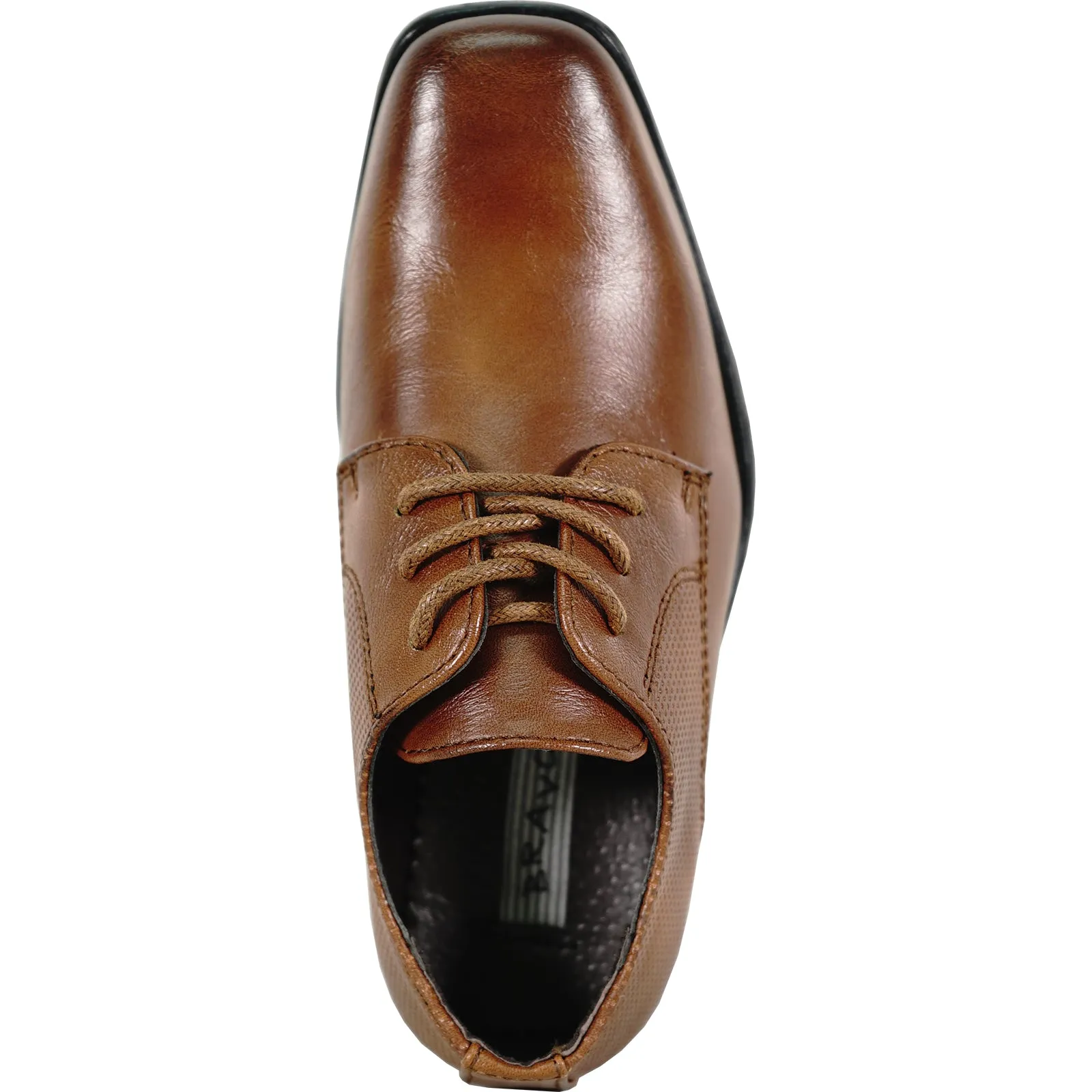 BRAVO Boy Dress Shoe KING-7KID Oxford Shoe COGNAC