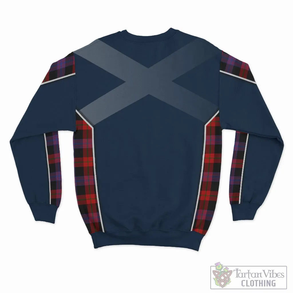 Brown (Broun) Tartan Sweatshirt with Family Crest and Scottish Thistle Vibes Sport Style