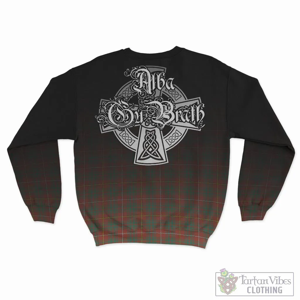 Bruce Ancient Tartan Sweatshirt Featuring Alba Gu Brath Family Crest Celtic Inspired