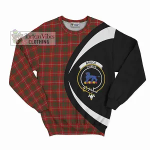 Bruce Tartan Sweatshirt with Family Crest Circle Style