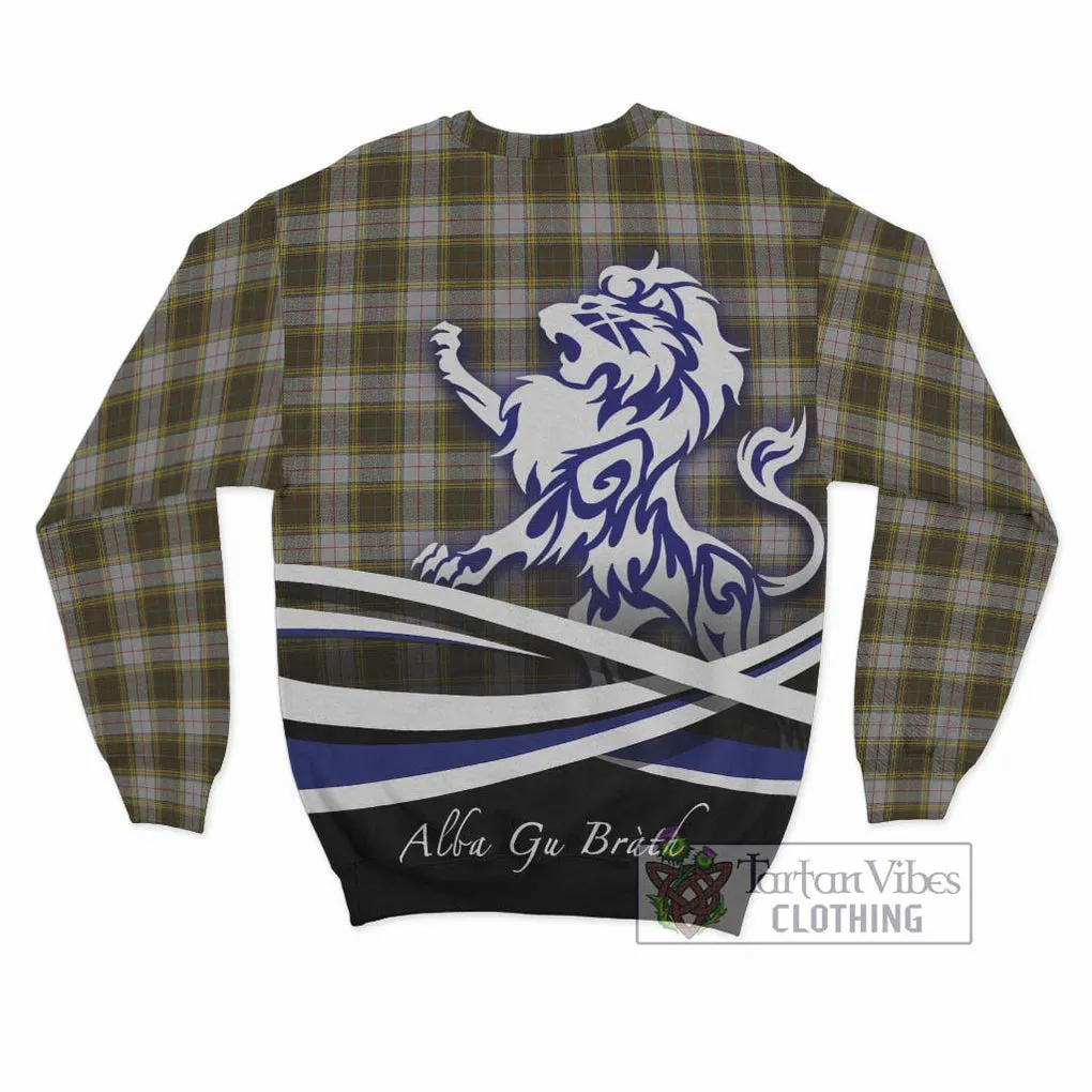 Buchanan Dress Tartan Sweatshirt with Alba Gu Brath Regal Lion Emblem