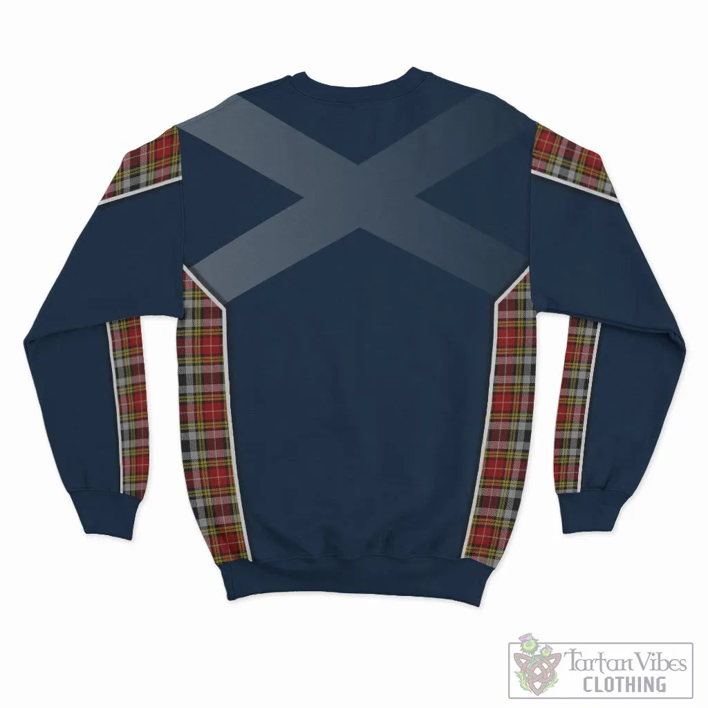 Buchanan Old Dress Tartan Sweatshirt with Family Crest and Scottish Thistle Vibes Sport Style