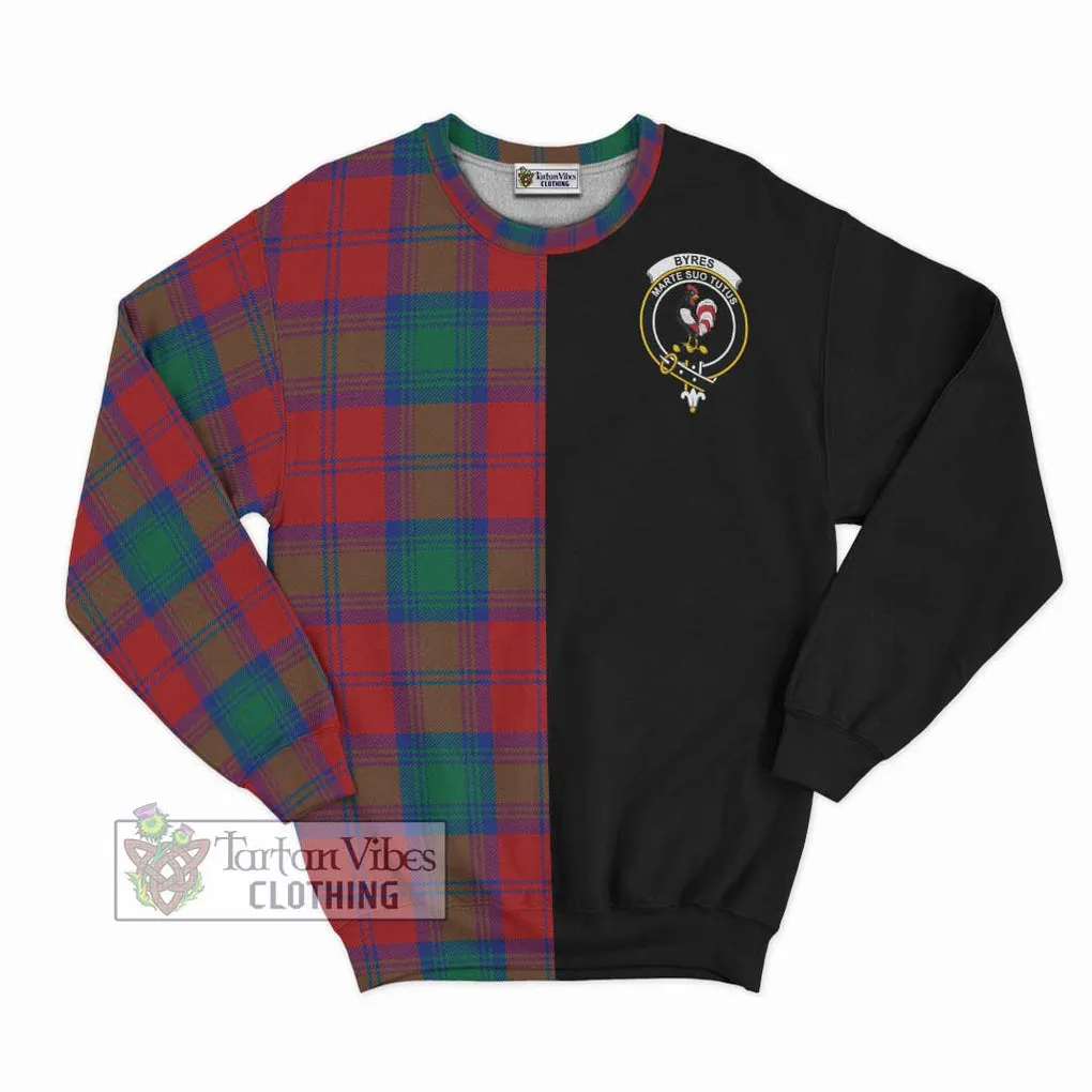 Byres (Byses) Tartan Sweatshirt with Family Crest and Half Of Me Style