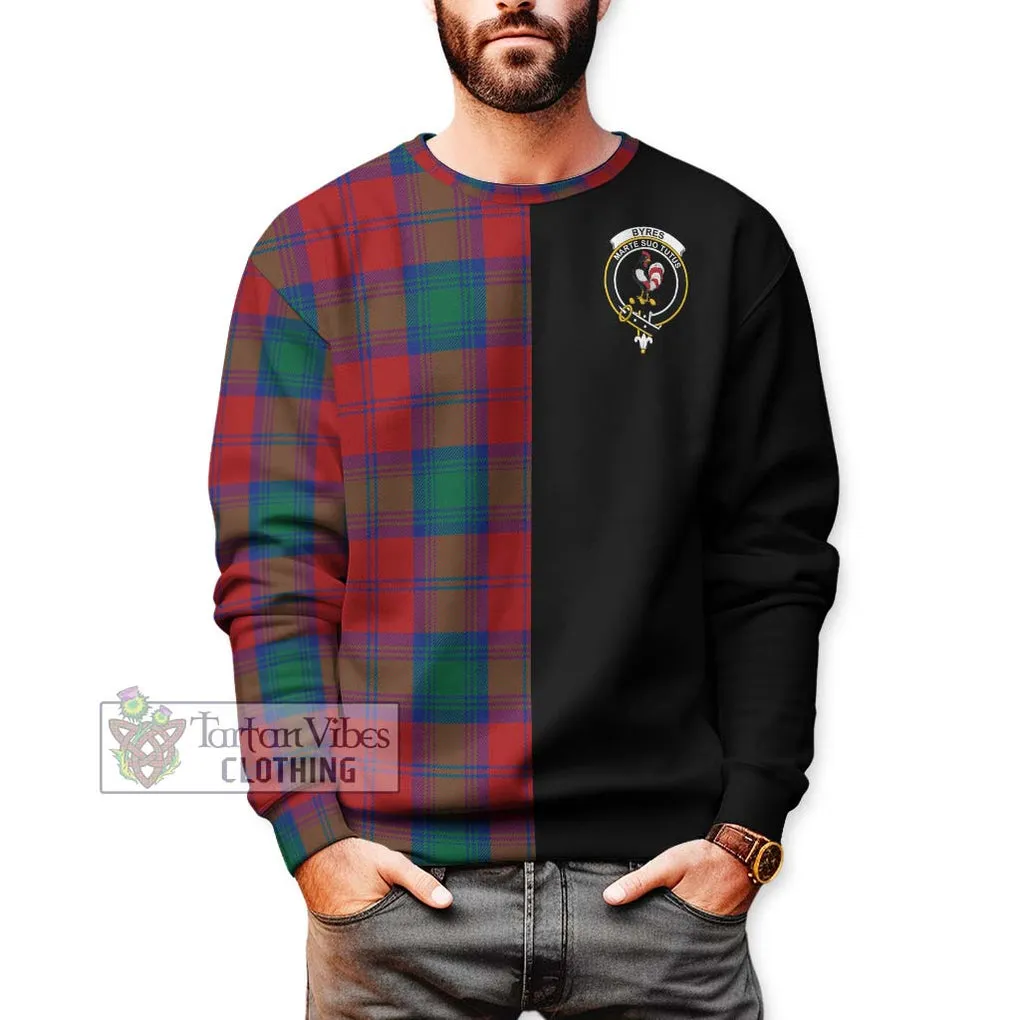 Byres (Byses) Tartan Sweatshirt with Family Crest and Half Of Me Style