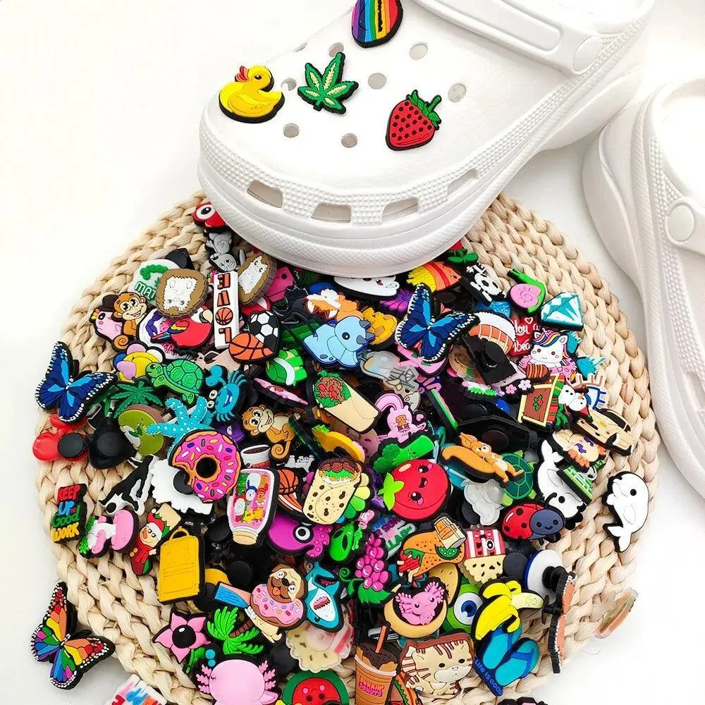 Cartoon Shoe Charms Variety Pack: Personalize Your Footwear with Cute Charms!