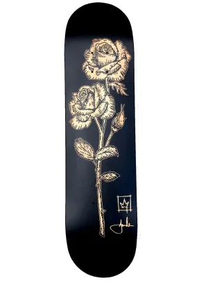 Carved Rose Natural Skateboard Art Deck by Jenna Morello