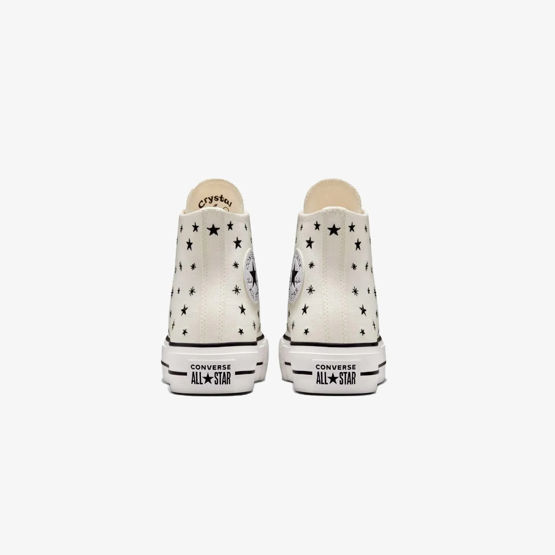 Converse | CHUCK TAYLOR ALL STAR LIFT PLATFORM EMBROIDERED STARS  { EGRET/BLACK/MOONSTONE VIOLET