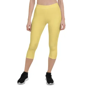 Daisy Yellow Low Waist Capri