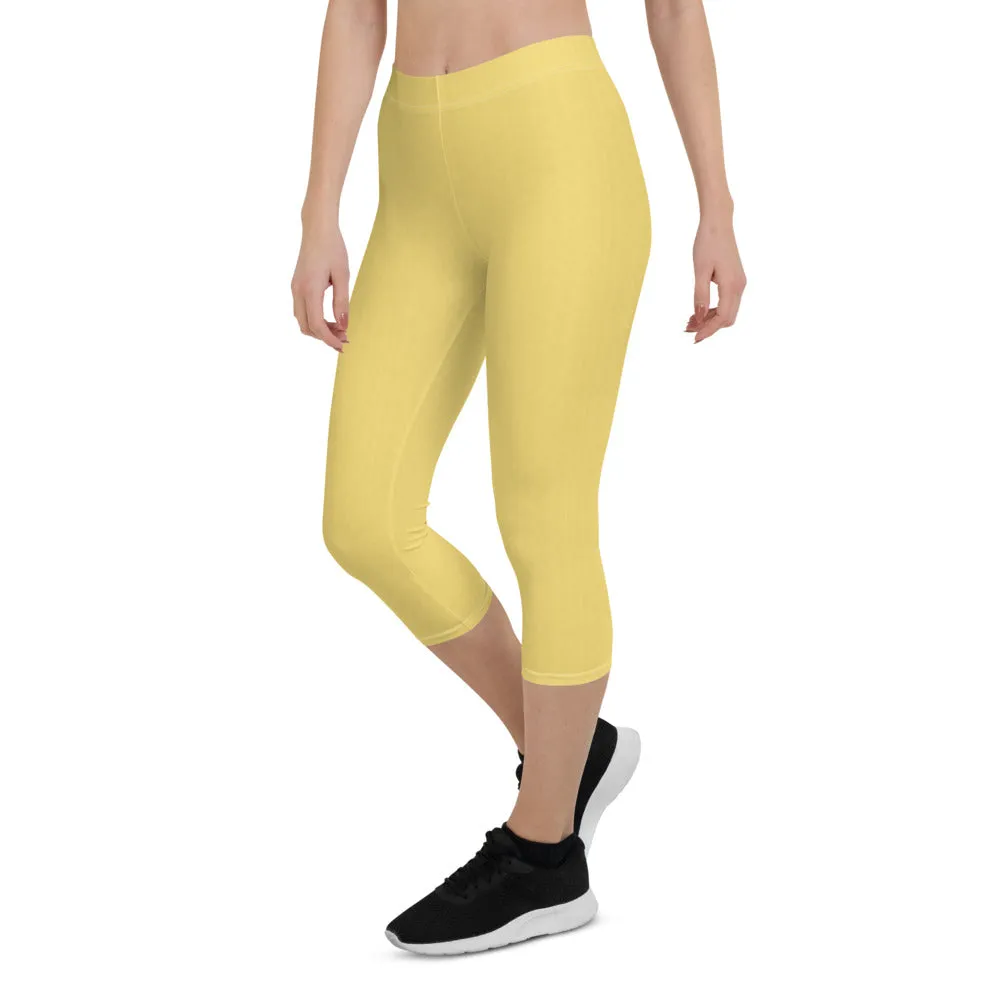 Daisy Yellow Low Waist Capri