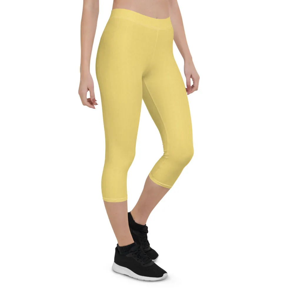 Daisy Yellow Low Waist Capri