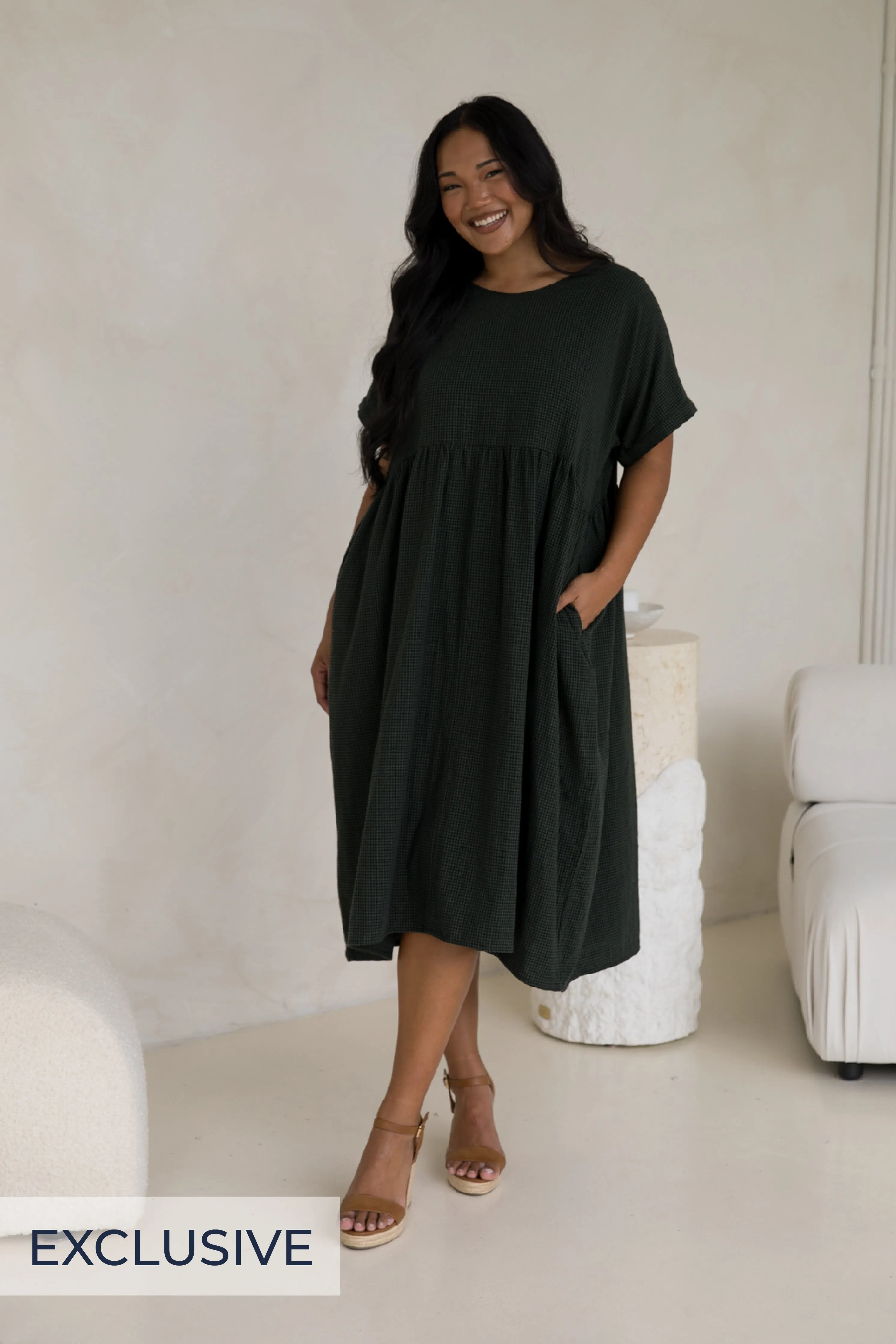 Darcy Dress | Forest Check