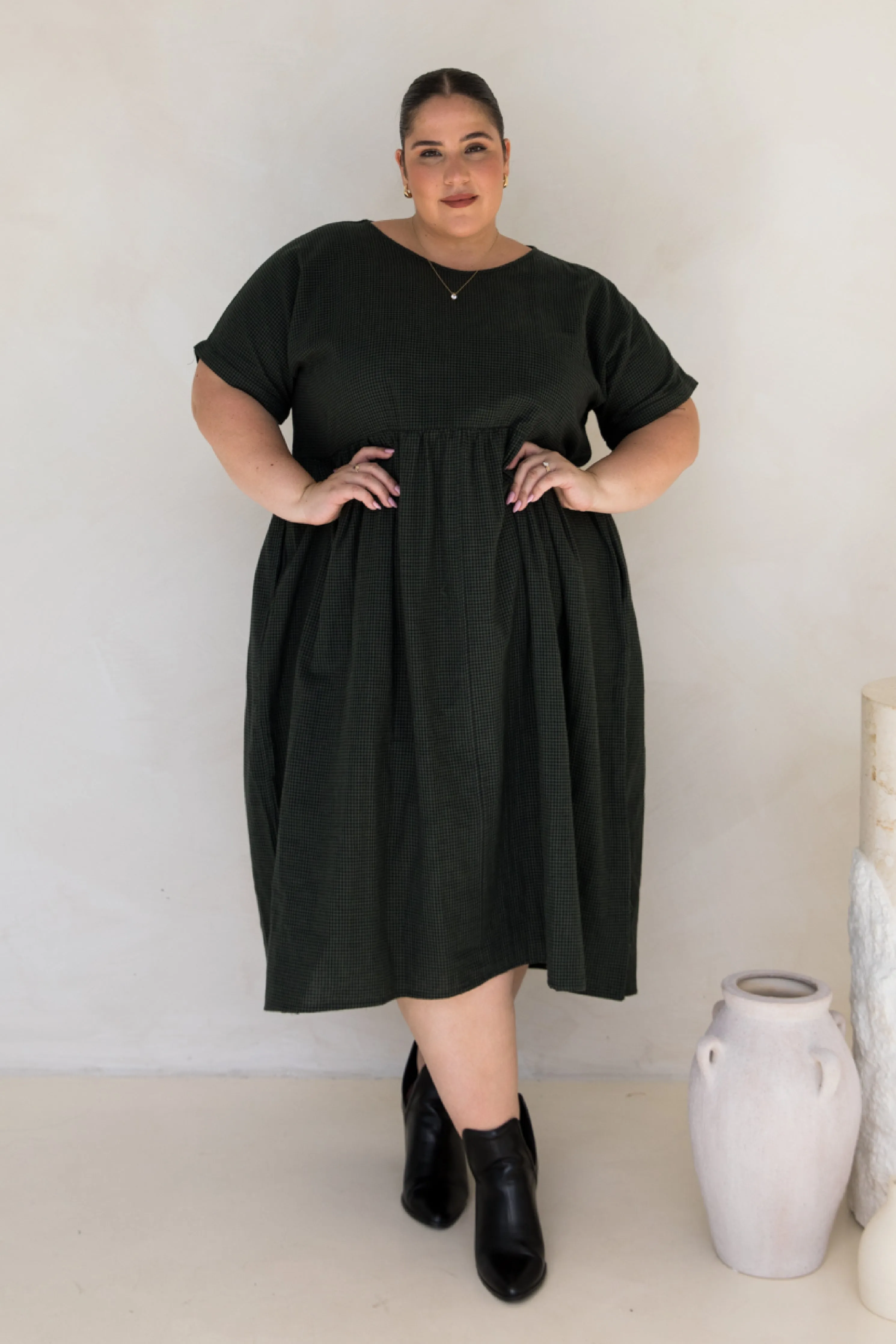 Darcy Dress | Forest Check