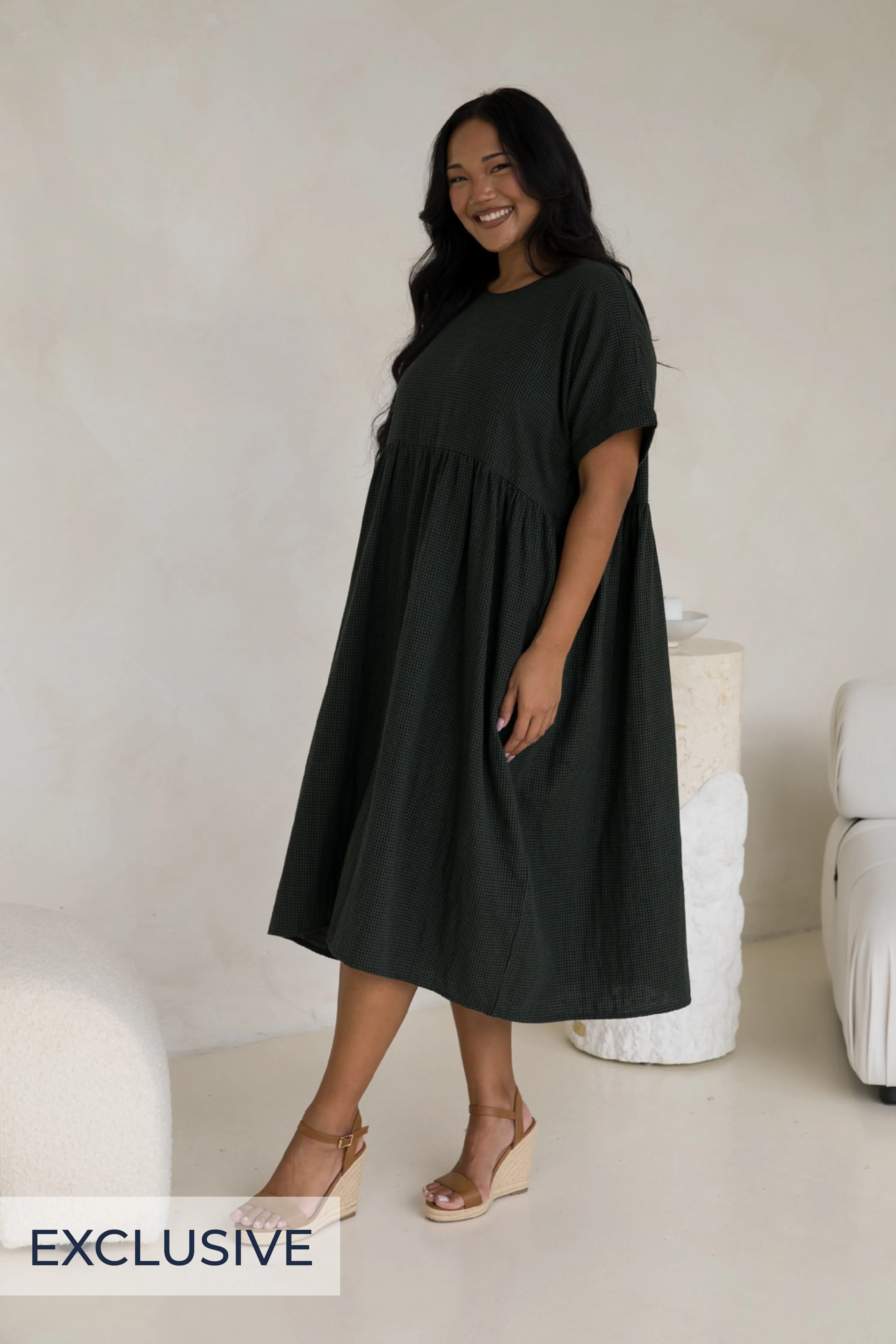 Darcy Dress | Forest Check