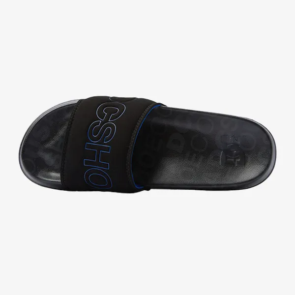 DC Mens Slides - Black/Blue/Blue