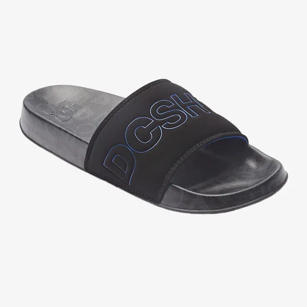 DC Mens Slides - Black/Blue/Blue