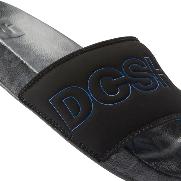 DC Mens Slides - Black/Blue/Blue