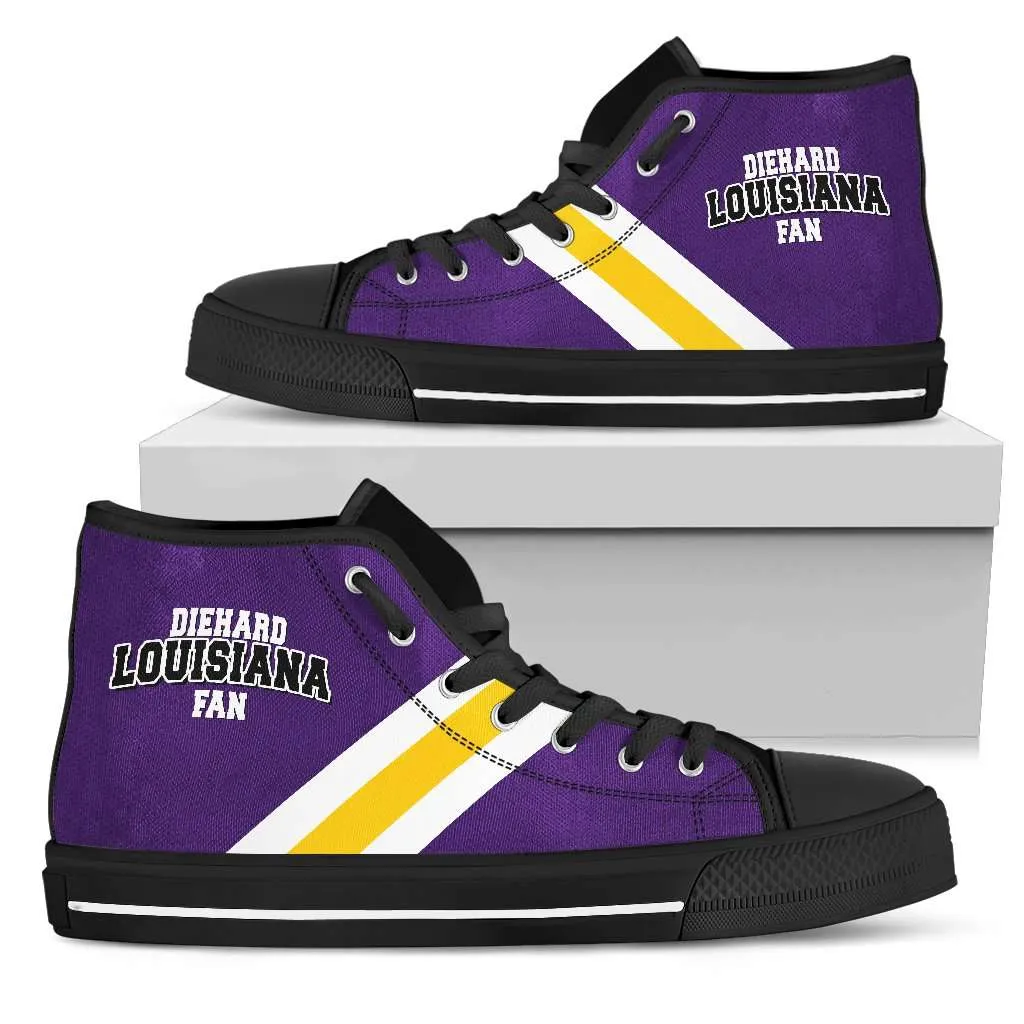 Diehard Louisiana Fan Canvas High Top Shoes