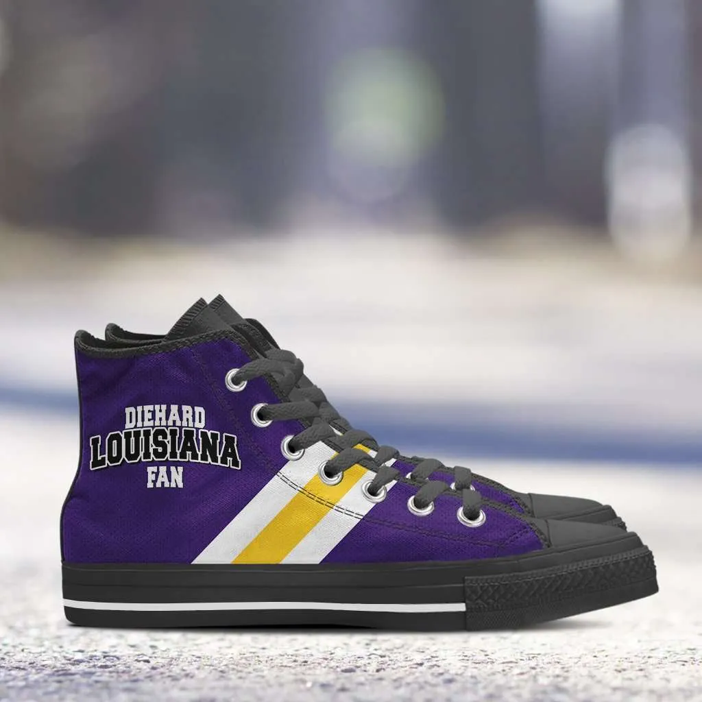 Diehard Louisiana Fan Canvas High Top Shoes