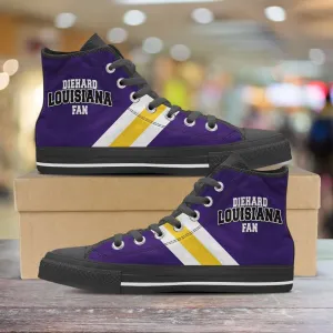 Diehard Louisiana Fan Canvas High Top Shoes