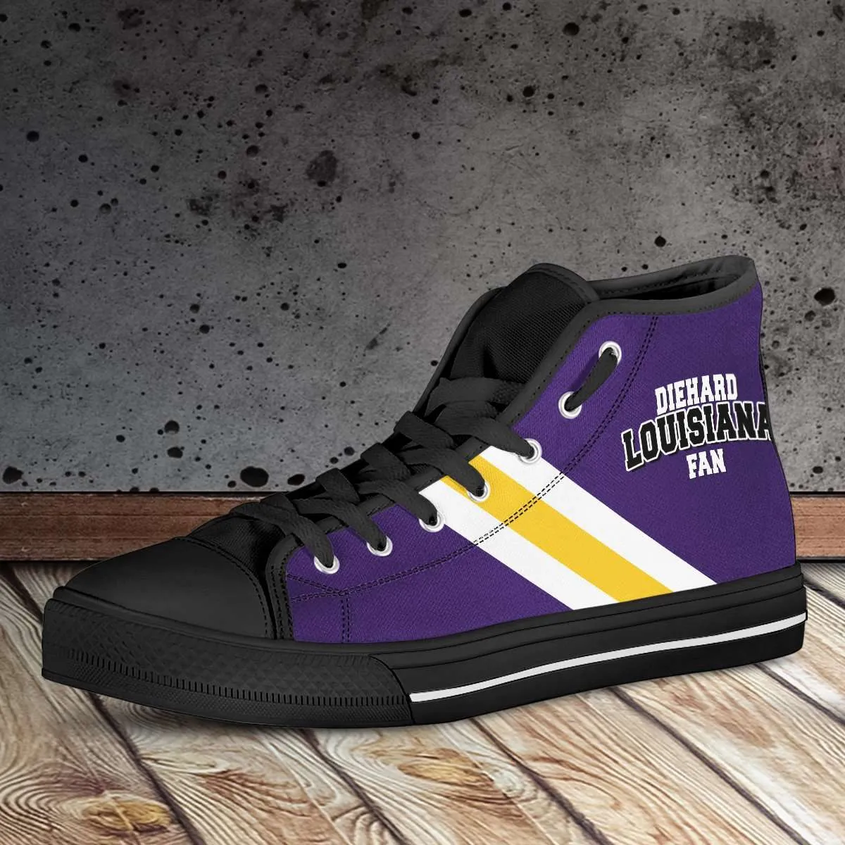 Diehard Louisiana Fan Canvas High Top Shoes