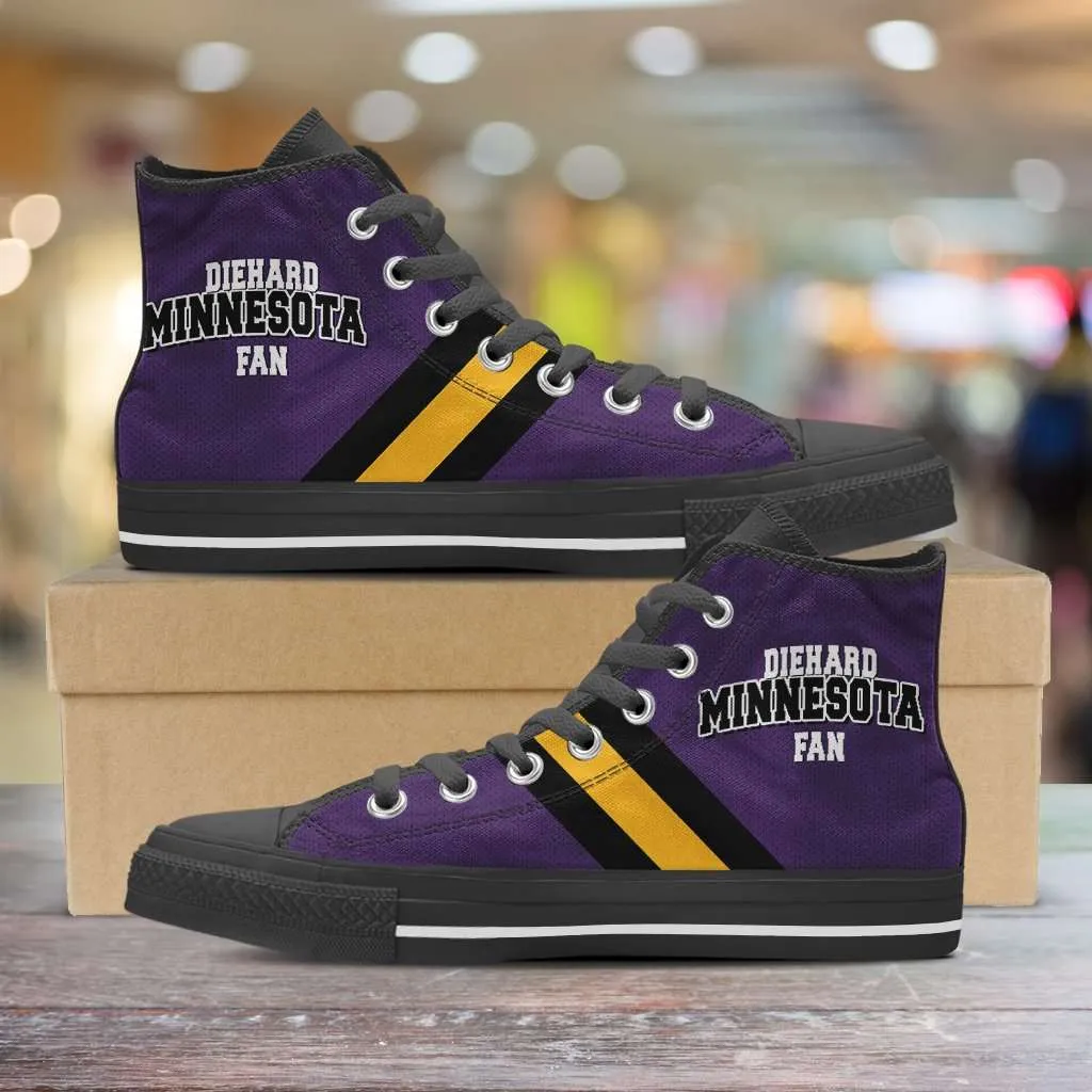 Diehard Minnesota Fan Canvas High Top Shoes